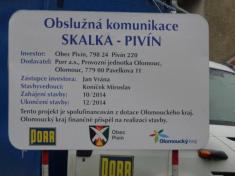 Obslužná komunikace Skalka - Pivín