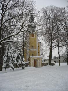 Pivín - leden 2010&nbsp;- kostel sv.&nbsp;Jiří